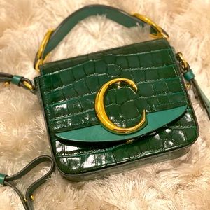 Chloé C mini bag embossed croco effect on calfskin